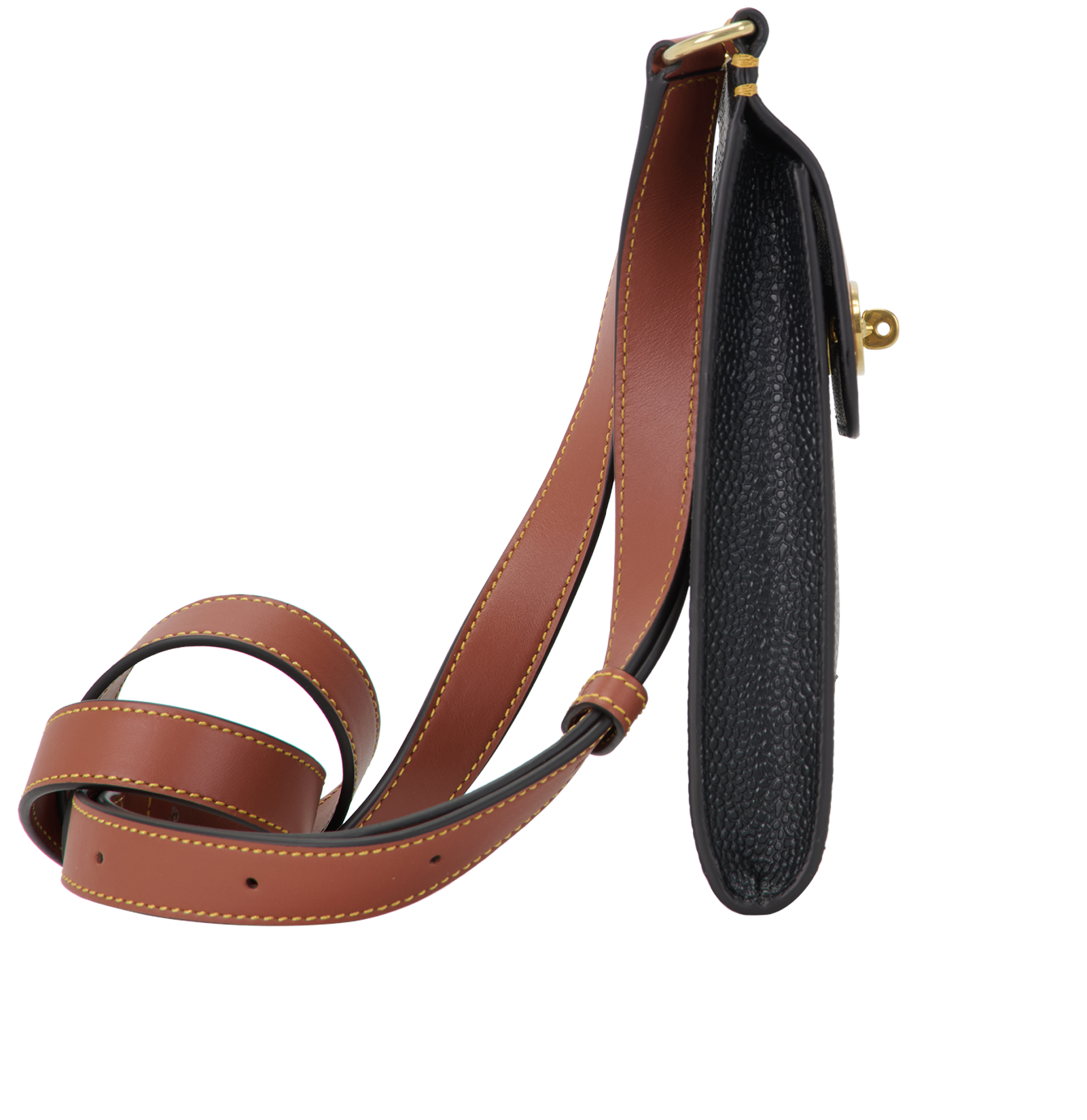 Mini Antony Pouch, &pound;220, Handbags, Black/Tan, Leather, Side view